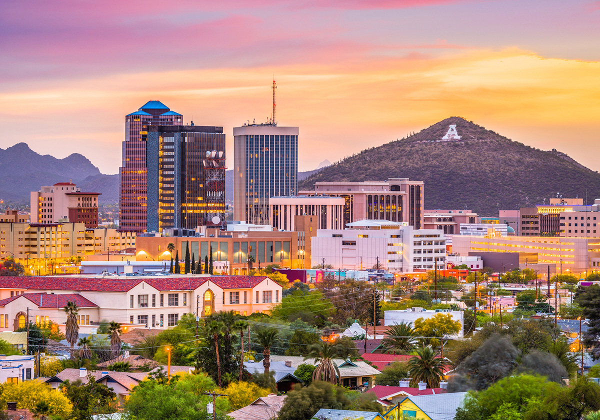 Sunset over Tucson, Arizona